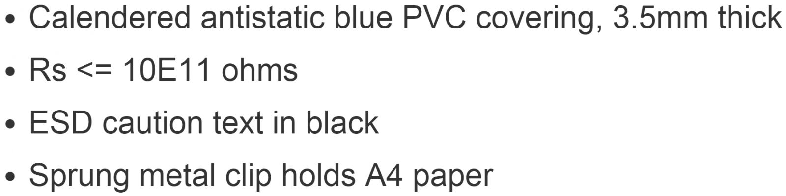 לוח כתיבה אנטי סטטי VERMASON ESD A4